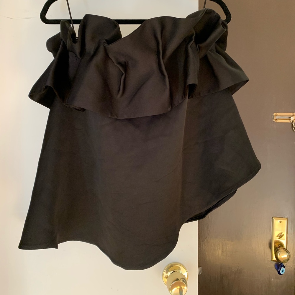 Cameo asymmetrical sleeveless satin  blouse